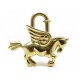 VINTAGE PORTE CLES HERMES CHEVAL PEGASE EN METAL DORE GOLDEN KEY RING HORSE 500€