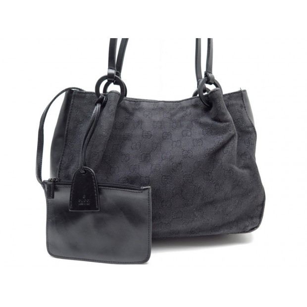 SAC A MAIN GUCCI MONOGRAM 101919 EN TOILE NOIRE POCHETTE HAND BAG BLACK 650€