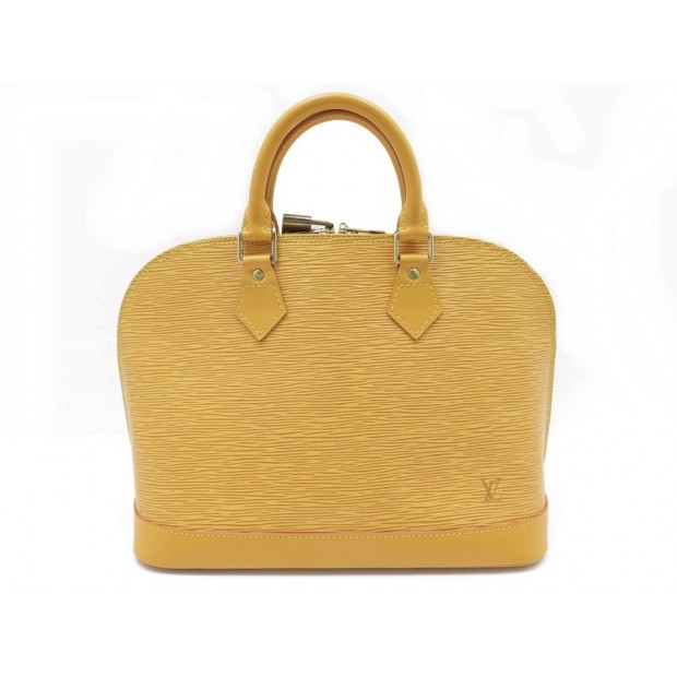  NEUF SAC A MAIN LOUIS VUITTON ALMA PM CUIR EPI JAUNE 