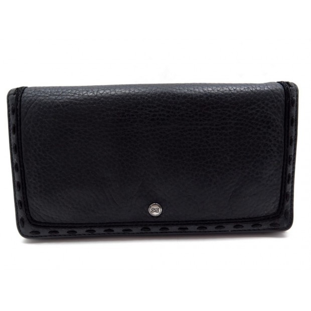 PORTEFEUILLE LANCEL PREMIER FLIRT CUIR GRAINE NOIR LEATHER WALLET BILLFOLD 400€
