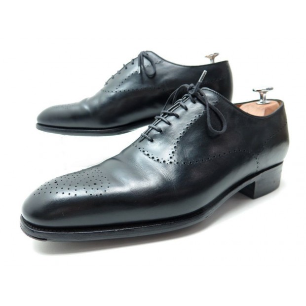 CHAUSSURES JM WESTON 7D 41 RICHELIEU PERFORE EN CUIR NOIR 