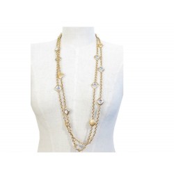 COLLIER SAUTOIR CHANEL CHAINE EN METAL DORE & CRISTAUX METAL JEWEL NECKLACE 950€