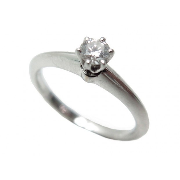 NEUF BAGUE TIFFANY & CO SETTING SOLITAIRE DIAMANT 0.19KT PLATINE 