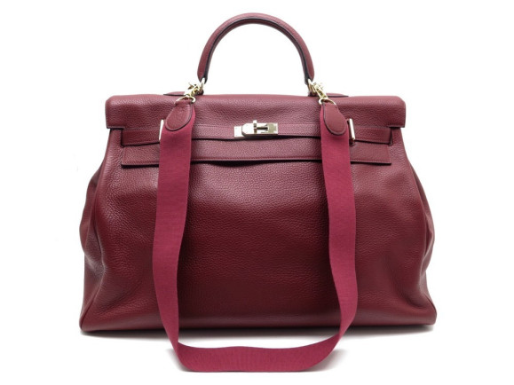 sac a main hermes kelly voyage 50 cm en cuir togo