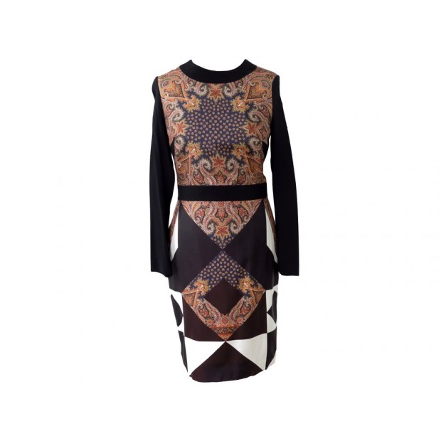 NEUF ROBE GIVENCHY MAXI TANK 38 M EN SOIE NOIRE SCARF PRINT SILK DRESS 1700€