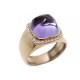 BAGUE FRED PAIN DE SUCRE MM T 56 EN OR ROSE AMETHYSTE & DIAMANTS RING 4500 