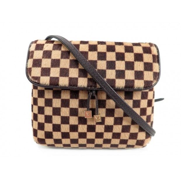 SAC A MAIN LOUIS VUITTON IMPALA 16CM DAMIER POULAIN CUIR BANDOULIERE BAG 900€