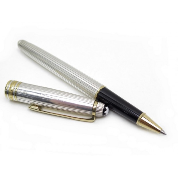 STYLO MONTBLANC MEISTERSTUCK ROLLERBALL EN ARGENT MASSIF PEN SILVER 1000€