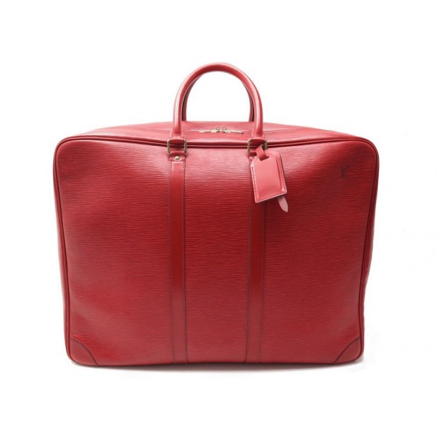 VALISE SOUPLE LOUIS VUITTON SIRIUS 55 CUIR EPI ROUGE SAC DE VOYAGE A MAIN 2500€