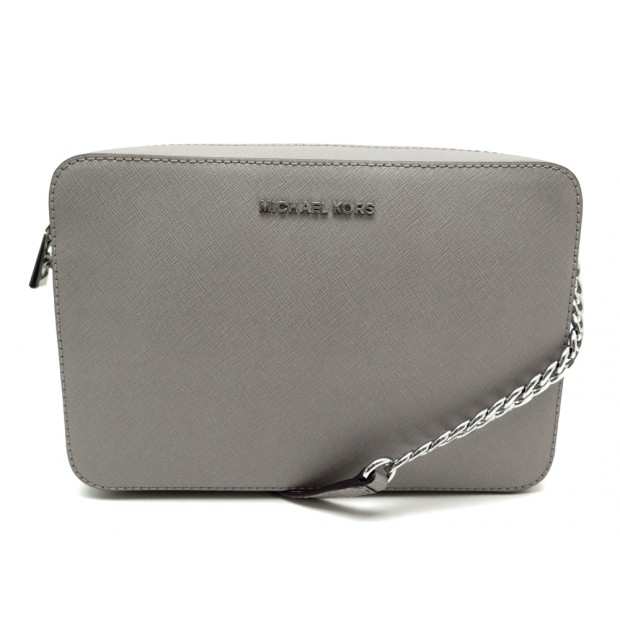 NEUF SAC MICHAEL KORS JET SET TRAVEL GRIS SAFFIANO 