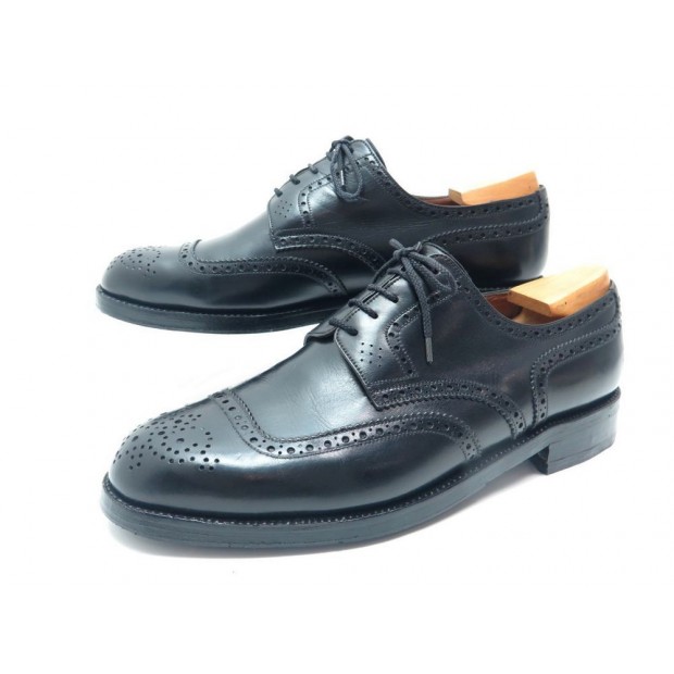 CHAUSSURES JM WESTON DERBY TRIPLE SEMELLES 9.5 43.5 CUIR NOIR 925€