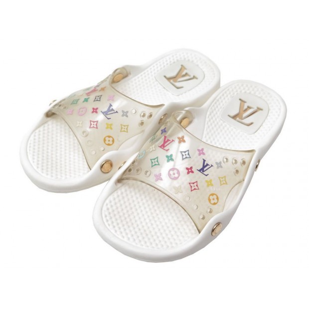 SANDALES DE PLAGE LOUIS VUITTON 35 37 MONOGRAM COULEUR 