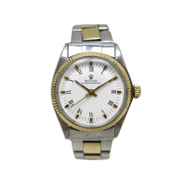 VINTAGE MONTRE ROLEX OYSTER PERPETUAL DATE 6551 30 MM AUTO EN OR & ACIER 4500€