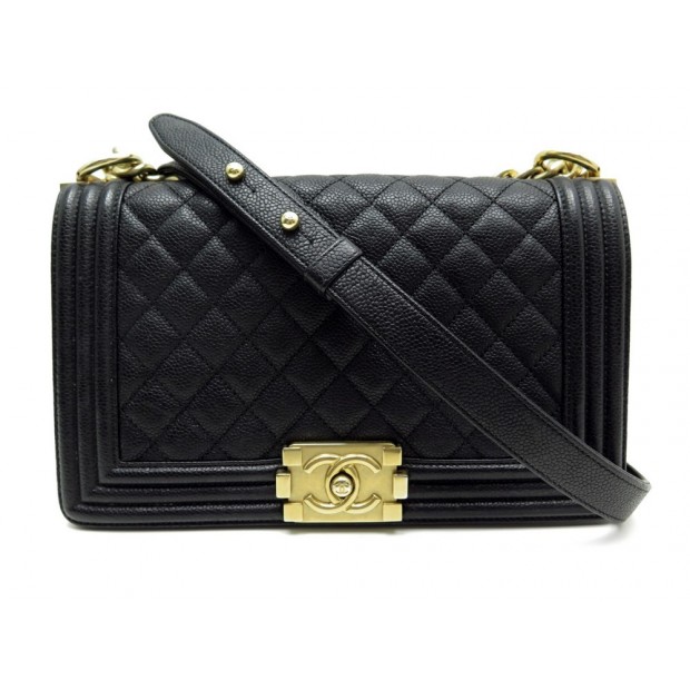  NEUF SAC A MAIN CHANEL BOY CUIR CAVIAR 