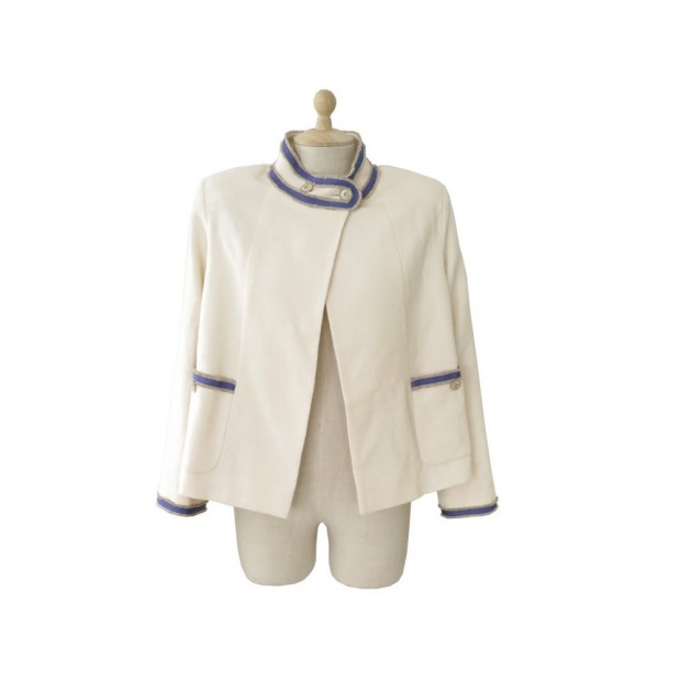 NEUF VESTE DE TAILLEUR CHANEL NAPOLEON P47442 50 L EN LAINE ECRU JACKET 4200€