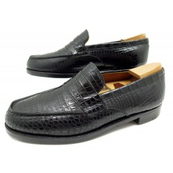 CHAUSSURES JM WESTON MOCASSINS 180 6.5E 41 EN CUIR CROCODILE EMBAUCHOIRS 3685€