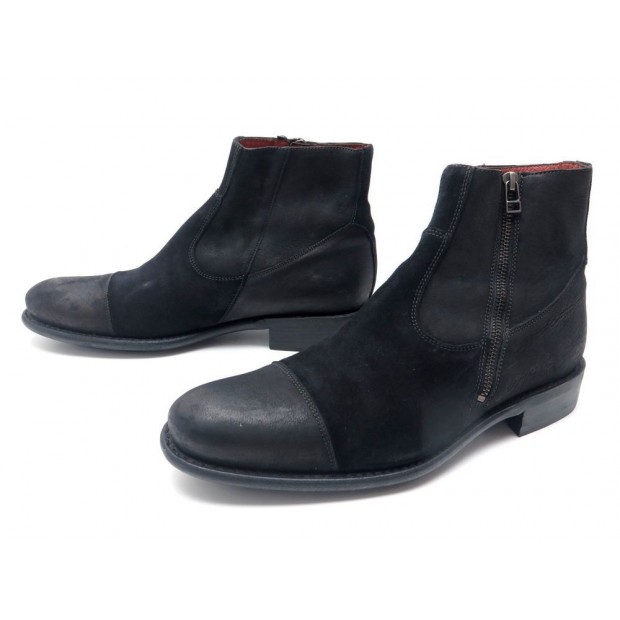 CHAUSSURES PARABOOT BOTTINES CHELSEA CUIR NOIR 9 43 LEATHER BOOTS SHOES 500€