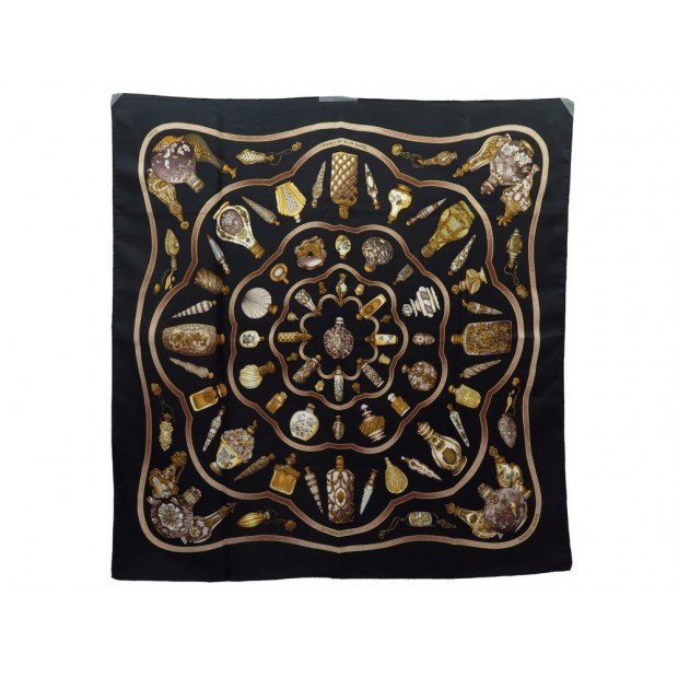 FOULARD HERMES QU'IMPORTE LE FLACON POURVU QU ON AIT L'IVRESSE NOIR SCARF 360€