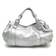 SAC A MAIN GERARD DAREL 24 HEURES 24H EN CUIR ARGENT SILVER HAND BAG PURSE 295€