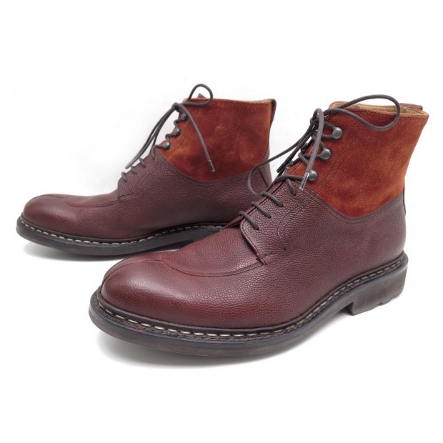 NEUF CHAUSSURES HESCHUNG GINKGO BOTTILLONS 9 43 BOTTINES CUIR & DAIM ROUGE 520€