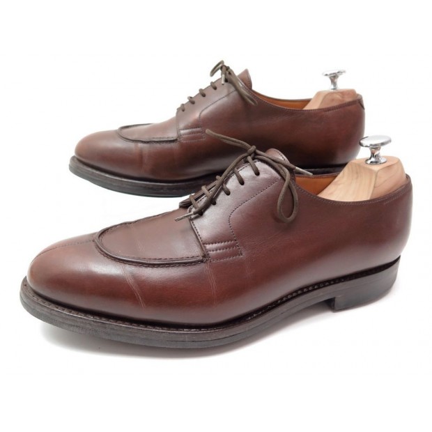 CHAUSSURES JOHN LOBB NORWAY 8.5 42.5 DERBY CHASSE CUIR MARRON BROWN SHOES 1390€