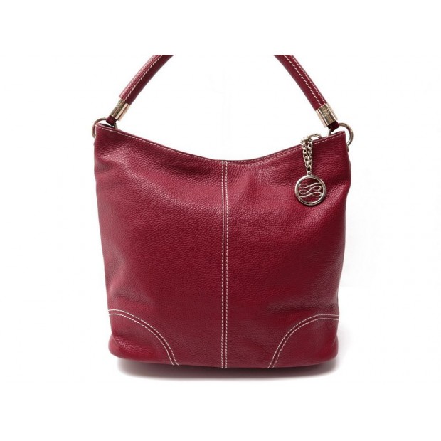 NEUF SAC A MAIN LANCEL FRENCH FLAIR A06120 EN CUIR GRAINE ROUGE HAND BAG 695€