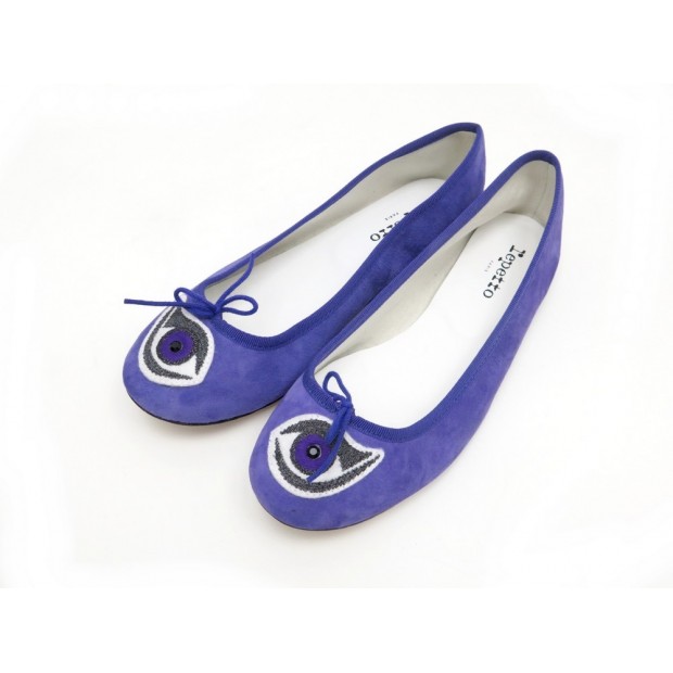 NEUF CHAUSSURES BALLERINES REPETTO LIZ TAYLOR V1366VC 40 OEIL YEUX BALLET 235€