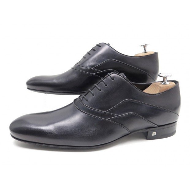 NEUF CHAUSSURES LOUIS VUITTON RICHELIEU 7.5 41.5 CUIR NOIR SHOES 