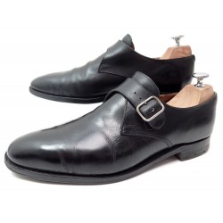 CHAUSSURES JOHN LOBB FOULD 8.5E 42.5 MOCASSINS A BOUCLE CUIR NOIR SHOES 1445€