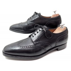 CHAUSSURES JOHN LOBB CAMPBELL 9E 43 DERBY BOUT FLEURI CUIR NOIR SHOES 1000€