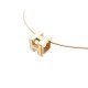 COLLIER HERMES CAGE D H PENDENTIF METAL DORE ET LAQUE BLANC BIJOU NECKLACE 305€